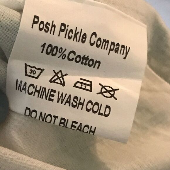 Posh Pickle Girl Boutique Dress Size 6 Green Red White Check “Julia” Monogram - Picture 7 of 8